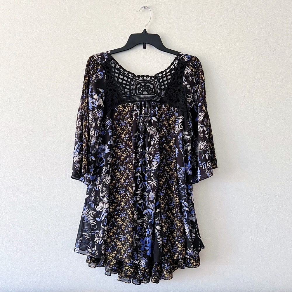 Free People : Boho Dress, Crochet Neckline